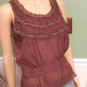 Free people sleeveless blouse. Sz 4